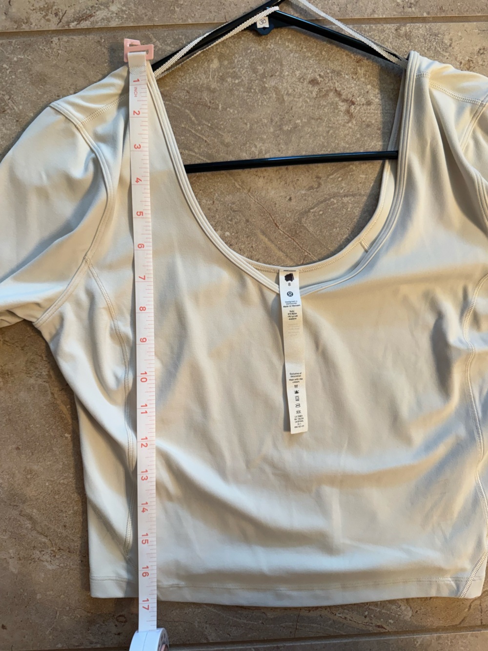 🤍 Lululemon Align Long Sleeve Shirt Natural Ivory Size 8 NWOT - Picture 14 of 14